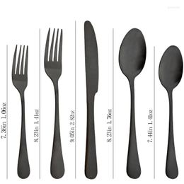 Dinnerware Sets 5Pcs Cutlery Set Stainless Steel Flatware Knife Fork Dessert Spoon For Home Restaurant Steak Kitchen Silverware