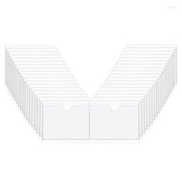 Jewelry Pouches 36Pcs Self-Adhesive Label Card Holder Index Pockets 6X8.5cm Clear Plastic Adhesive