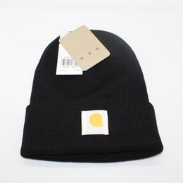 Men Winter Beanie Brand Warm Beanies European Double-Layer Folded Knit Women Woolen Hat O1242T