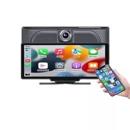 10.26 Inch Wireless Carplay Monitor IPS Screen Display Full Touch Universal Car DVR With Rear Camera For Car Bluetooth Plug And Play Allwinner 535