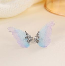 Charm Tle Butterfly Ear Clip Female Womens Girls Ladies Ins Style Rhinestone Stud Bone Fantasy Earrings Fashion Jewelry Gift Drop Del Ots8Q