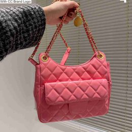 Cc Brand Cross Body 23 Early Spring Womens Holiday Hobo Bags Oil Wax Calfskin Quilted Patent Leather Chain Large Capacity Crossbody Sacoche Wallets French Desig