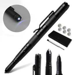 Tactical Pen Self Defence Glass Breaker LED Flashlight Outdoor Travel Camping Emergency Survival Protection Tool Writing Ballpoint239u