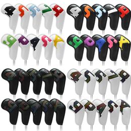 Other Golf Products Gradients Number Golf Iron Head Covers Iron Headovers Wedges Covers 4-9 ASPX 10pcs Golf fan supplies 230612