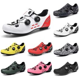 2023 cycling lock shoes man Black Red White Green Yellow Pink mens trainers outdoor sports sneakers color 9