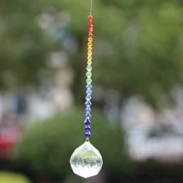 Garden Decorations 1PCS Hanging Window Crystals Crystal Suncatchers Fengshui Prisms Rainbow Maker R230613