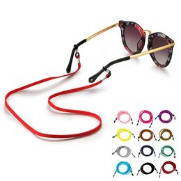 Eyeglasses chains 100pcslot Colourful Chamois Leather Glasses Lanyards Anti-skid Glasses Strap Neck Cord Sunglasses Eyeglasses Rope 230612