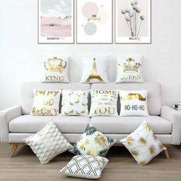 Luxury Pillow Case Ins Fresh Plant Polyester Cushion Cover 45x45cm Square Flower Leaves Sofa Print Waist Pillowcase 50 pcs/lot