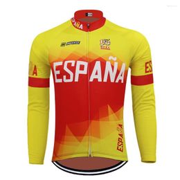 Racing Jackets Spain Cycling Jersey Long Sleeves Winter Fleece And Spring No Espana Ropa Ciclismo Bike Mtb Bicycle Clothing