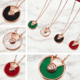 Designer necklace love pendant necklaces necklace luxury designer pendant collares single sided amulet charms pendant couple crystal 5A without box high edition