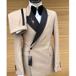 Men's Suits Double Breasted Men Slim Fit 2 Pieces Wedding Groom Tuxedo Formal Man Fashion Blazer Jacket And Pants Costume Homme