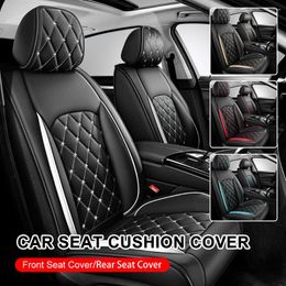 Car Seat Covers Universal Cover PU Leather Protective Front And Rear Cushion All Season Suitable For Sedans SUVs Truck