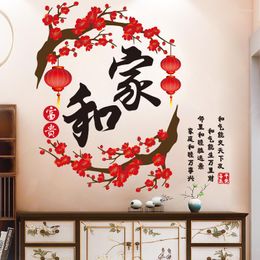 Wall Stickers Chinese Style Lanterns Living Room Background Christmas Decorations For Home Wallpaper Year Spring Festival