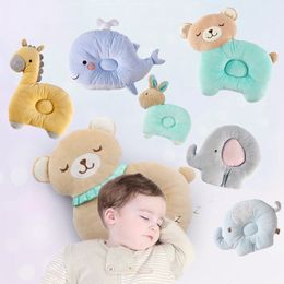 Caps Hats Baby Nursing Pillow Infant born Sleep Support Concave Cartoon Printed Shaping Cushion Prevent 230613