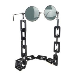 Eyeglasses chains Acrylic Plastic Black Rectangular Square Women Fashion Sunglasses Chains Eyeglasses Chains Holder Necklace Eyewear Retainer 230612