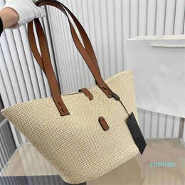 2023-Beach Bag Designer Tote women luxurys Handbag Shopping Straw Bag Large Capacity Hundred Fashion Single Messenger Shoulder Bags Women Purses