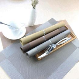 Table Mats Exquisite Design 4pc/set 45x30cm Non-fading Square PVC Non-slip Insulation Placemat Washable Mat Pad For Your Dinner