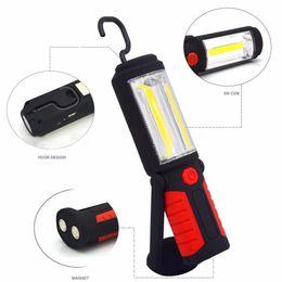 Powerful Portable COB LED Lamp Flashlight Magnetic Rechargeable Work Light 360 Degree Hanging Torch Lamp For Work33872717