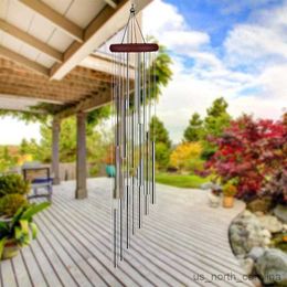 Garden Decorations 12 Wind Chimes silver Musical Aluminium Tube Pipe Wind Chimes Bells Decoration For Home Garden R230613