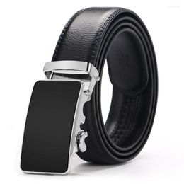 Belts Men's Fashion Accessories Brand Hight Quality Real Leather Automatic Buckles Black Waistband For Male Sale