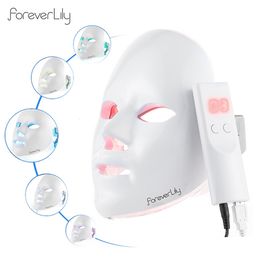 Face Care Devices Foreverlily Minimalism 7 Colours LED Mask Pon Therapy Anti-Acne Wrinkle Removal Skin Rejuvenation Face Skin Care Tools 230612