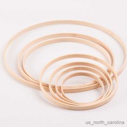 Garden Decorations 9-30cm Wooden Round Hoop Bamboo Circle Handmade Floral Wreath Accessories Wedding Home Hanging Decoration R230613