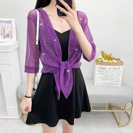 Women's Jackets 2023 Arrival Spring Summer Lace Jacket Women Cardigan Sunscreen Clothing Casual Solid Half Sleeve Thin Coat Y988