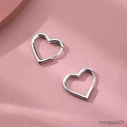 Simple Design Silver Color Heart Earrings For Women New Fashion Ear Earring Gift R230613