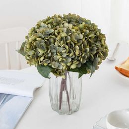 Dried Flowers Artificial for Home Decor Silk Hydrangea Bouquet Wedding Arrangement Rose Fake Plants Scrapbook Christmas
