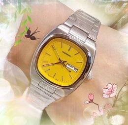 Famous classic designer table clock Luxury Fashion Crystal 36mm Watches Women Men TV Day Date Skeleton dial quartz watch montre de luxe gifts