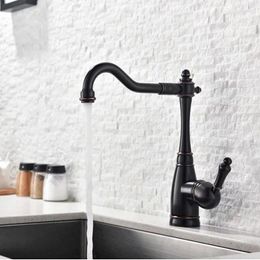 Kitchen Faucets Artistic European Design Brass Sink Faucet High Quality Copper 1 Hole Cold Water ORB Tap Oil Rubbed Bronze
