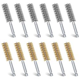 Boormachine Hole Brush Cleaning Brush Set Steel Wire Hole Brush Set Stainless Steel Cleaning Brush for Electric Impact Drill