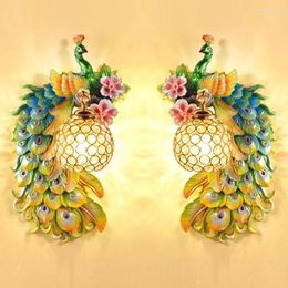 Wall Lamp SOFITY Modern Peacock LED Nordic Interior Creative Resin Sconce Light For Home Living Room Bedroom Decor