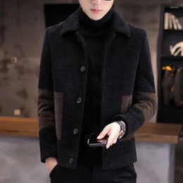 Men's Jackets Wool Short Jacket Men's Korean Style Trend Thickening Niz Mid-Length Coat Trench