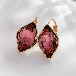 Dangle Earrings Trending Jewellery Designer Made With Austrian Crystal For Women Christmas Bijoux Accessories Square Earings