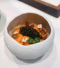 Bowls High End El Restaurant Club Molecular Cuisine Sea Urchin Dish White Special-shaped Ceramic Bowl