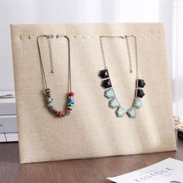 Jewelry Pouches Factory Price Gray 17 Hook Necklace Display Board Velvet Stand Rack Earrings Pendant Props