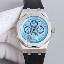 Moon Phase Watch Automatic Mechanical 5134 Movement Mens Wristband 41mm All Dials Working Sapphire Waterproof Swimming montre de luxe