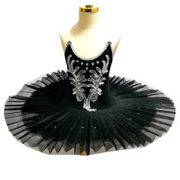 Dancewear Black Ballet Tutu Skirt For Children's Swan Lake Costumes Kids Belly Dance Clothing Stage Performance Dress 230612