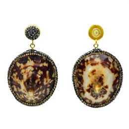 Dangle Earrings Natural Shell Big India For Women Bohemian Vintage Summer Diy Fashion Jewellery Making Part Girl Wending