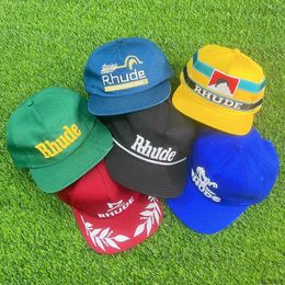 Unisex Rhude Collections Baseball Caps Outdoor Casual Truck Hat Adjustable Couple Cap Ll3o