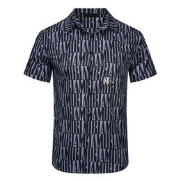 Men Designer Shirts Summer Shoort Sleeve Casual Shirts Fashion Loose Polos Beach Style Breathable Tshirts Tees Clothing M-3XL UG14