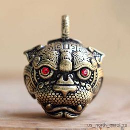 Garden Decorations Handicraft die-casting Tiger Bell Key Button Wind Bell Tibetan Bronze Bell Creative keys Accessories Gifts R230613