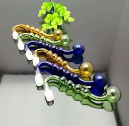 Glass Smoking Pipes Manufacture Hand-blown bongs Coloured 4 bubble glass wok