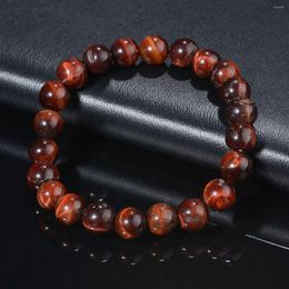 Strand MeMolissa Trendy Natural Stone Beads Tiger Eye Bracelet Handmade Stretch Men Women Buddha Braclet For Yoga Meditation Jewellery