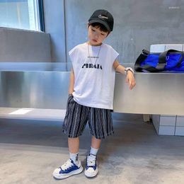 Clothing Sets Summer Suit For Boys 2023 Baby Short Sleeve T-shirt Loose Shorts Two-piece Set Children Cute 4 6 8 10 12