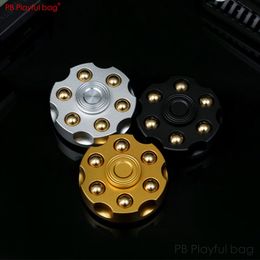 Spinning Top Revolver wheel Metal Spinner Pure brass decompression toy EDC Detachable leisure finger Fingertip gyro TS02 230612