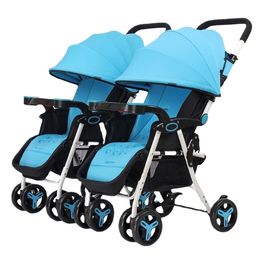 Super Portable Twin Stroller Portable Folding Portable Sitting and Lying Double Stroller Stroller Baby Stroller Baby
