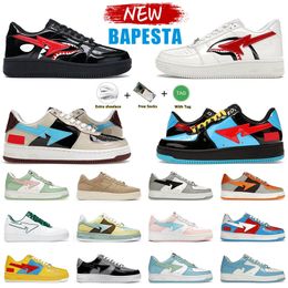 Top Low Designer Sneakers Shoes For Men Women Star Casual Shark Black White Luxury Trendy Brand Fashion Trainers White Black Red Blue