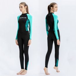 Wetsuits Drysuits Full Body Women Wetsuit Scuba Snorkeling Swimming Diving Suit for Women Quick-Drying Sunscreen Long Sleeve Jumpsuit 230612